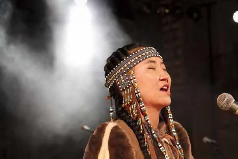 Singer performing at the festival