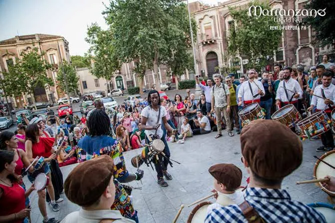 Public music gathering in Catania