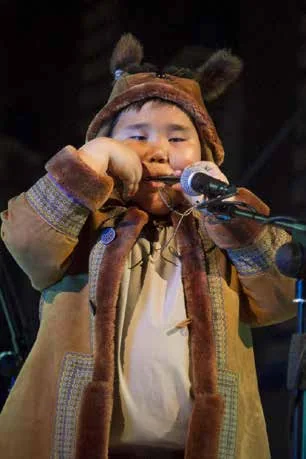 Traditional musician playing